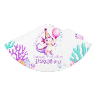 Cute Axolotl Birthday Party Hat