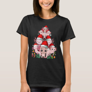 Cute Axolotl Christmas Tree For Axolotl Xmas Pjs T-Shirt