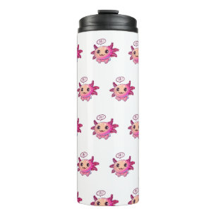Cute Axolotl Comic in cartoon style Thermal Tumbler