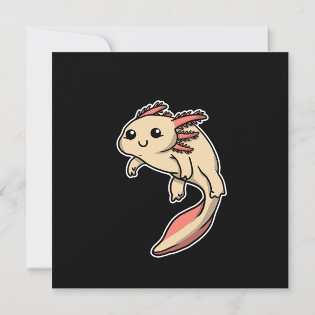 Cute Axolotl Costume Amphibian Gift Idea Invitation (Front)