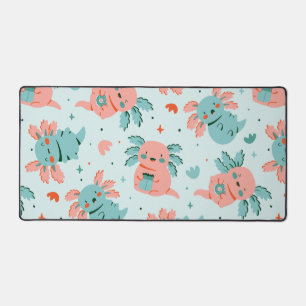 Cute Axolotl Desk Mat
