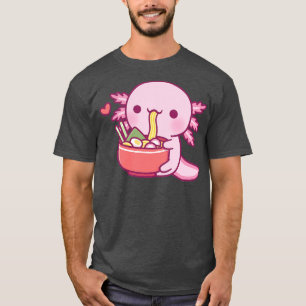 Cute Axolotl Eating Japanese Ramen Noodles T-Shirt
