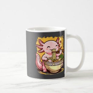 Cute Axolotl Eats Ramen Noodles Axolotls Ramen Coffee Mug