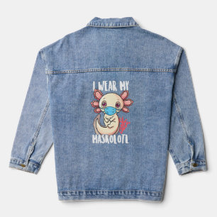 Cute Axolotl  For Kids Boys Girls   Axolotl Pun  Denim Jacket