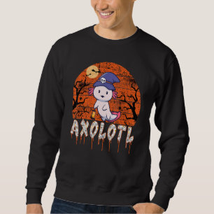 Cute Axolotl Halloween Costume Kids Retro Sweatshirt