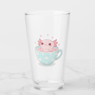 Cute axolotl in a cup
