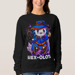 Cute Axolotl In A Wizard Halloween Costume Sweatshirt
