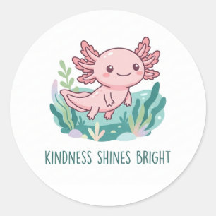 Cute axolotl inspiring stickers