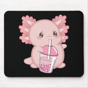 Cute Axolotl Japanese Strawberry Milk Anime Pink K Mouse Pad