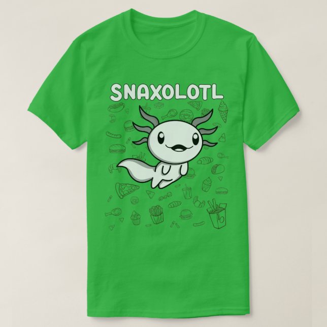Cute Axolotl Lover Snaxolotl  (78)  T-Shirt (Design Front)