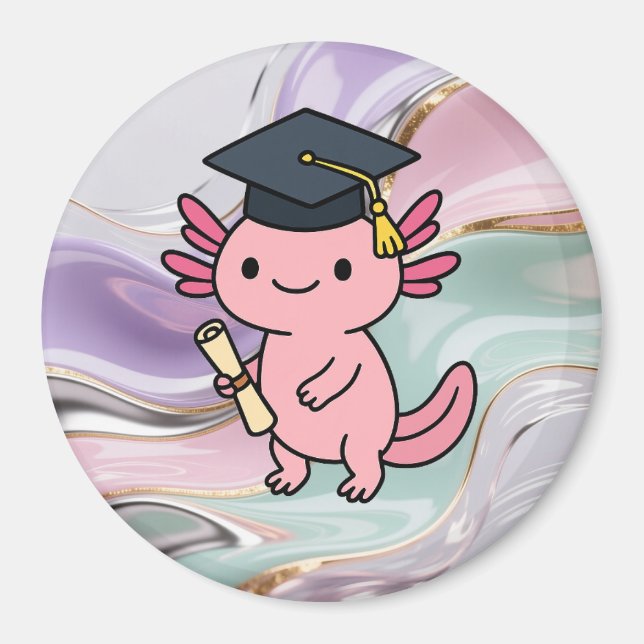 Cute Axolotl Magnets – Kawaii Aquatic Animal Decor (Front)