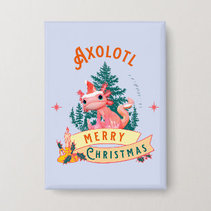Cute Axolotl Merry Christmas Holiday Art