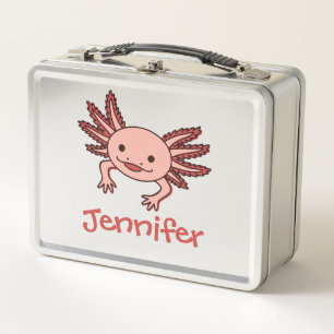 cute Axolotl Metal Lunch Box