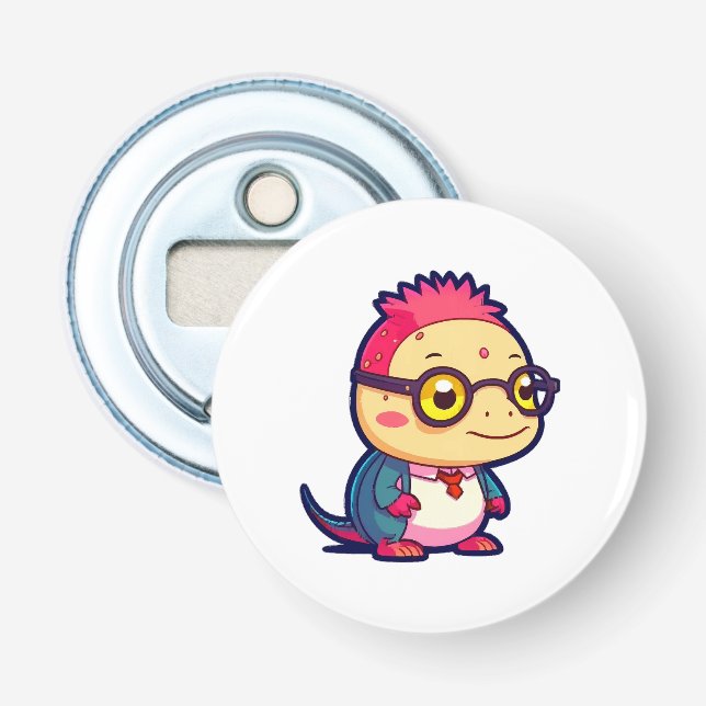 cute axolotl philosopher bottle opener (Front)