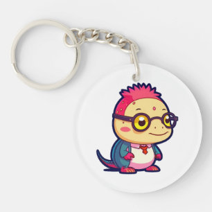 cute axolotl philosopher key ring