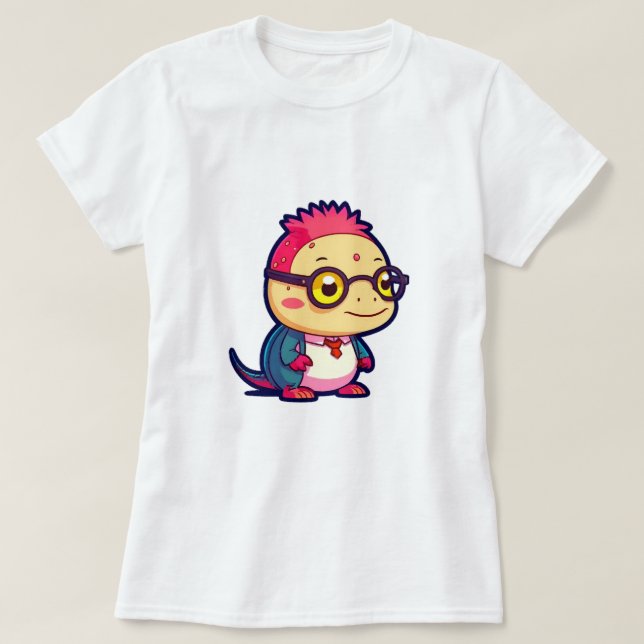 cute axolotl philosopher T-Shirt (Design Front)
