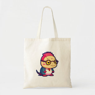 cute axolotl philosopher tote bag