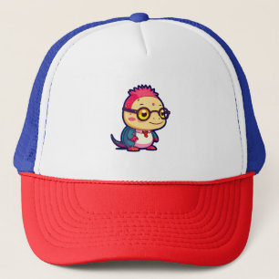 cute axolotl philosopher trucker hat