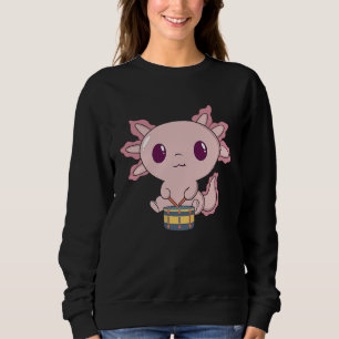 Cute Axolotl Playing Snare Percussion  Snare Drumm Sweatshirt