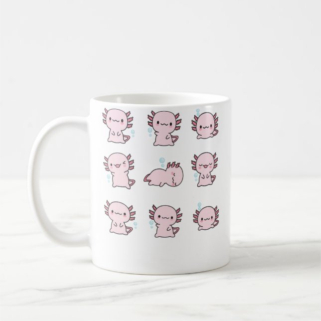 Cute Axolotl Set Coffee Mug (Left)