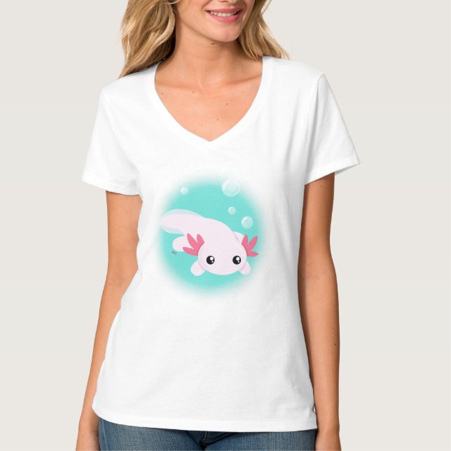 Cute Axolotl T-Shirt (Front)