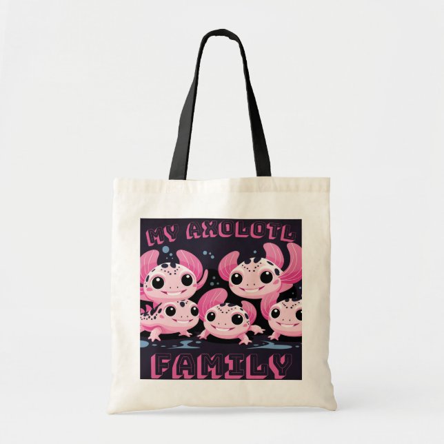 Cute axolotl tote bag (Front)