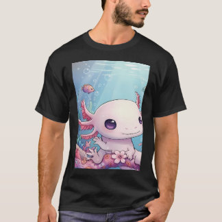 Cute Axolotl Underwater Scene T-Shirt