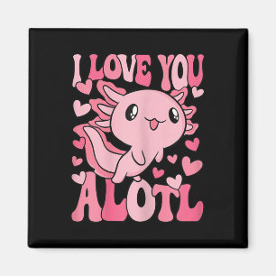 Cute Axolotl Valentines Day Valentine Women Girls  Magnet