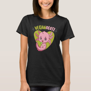 Cute Axolotl Vegan Diet Veganolotl Plant Based D T-Shirt