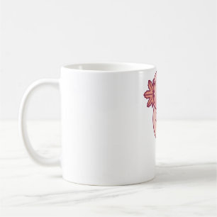 Cute Axolotl With Pumpkin Autumn Leaves Gills Coffee Mug