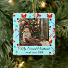 Cute Baby 2nd Christmas Photo Ornament