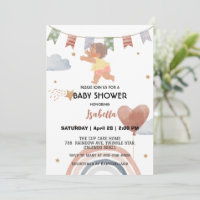Cute baby African american kids baby shower