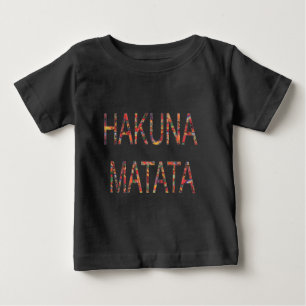 Cute Baby African Vintage Colours Hakuna Matata Baby T-Shirt
