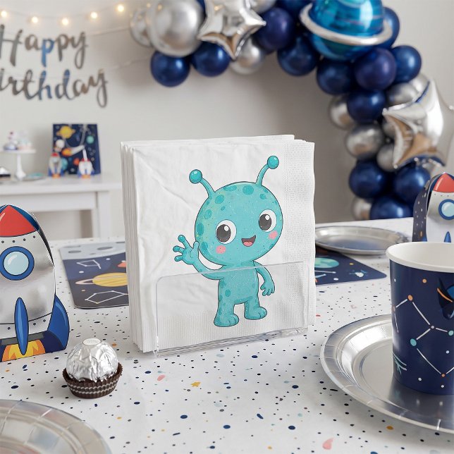 Cute Baby Alien Space Monster Napkin (Creator Uploaded)