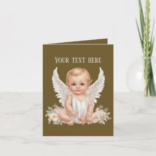 Cute baby Angel add text  Note Card