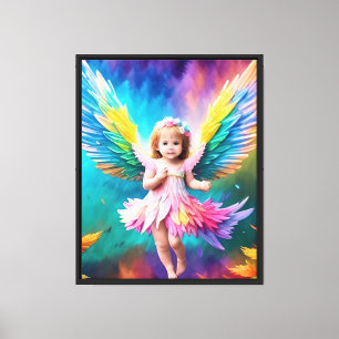 Cute Baby Angel Wings Art-38424 Canvas Print
