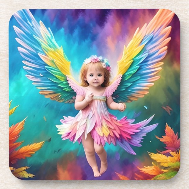 Cute Baby Angel Wings Art-38424 Coaster (Front)