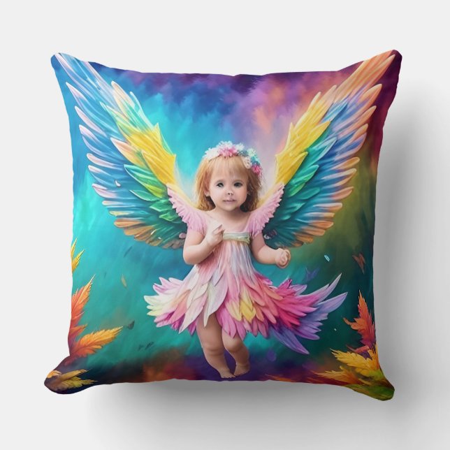 Cute Baby Angel Wings Art-38424 Cushion (Front)