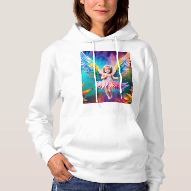 Cute Baby Angel Wings Art-38424 Hoodie (Front)