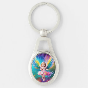Cute Baby Angel Wings Art-38424 Key Ring
