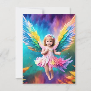 Cute Baby Angel Wings Art-38424 Postcard