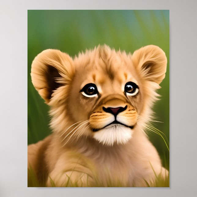 Cute baby animal poster (Front)
