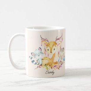 Cute Baby Animals Custom Name Gender Neutral    Coffee Mug