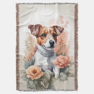 Cute Baby Animals   Cute Jack Russel Terrier Puppy Throw Blanket