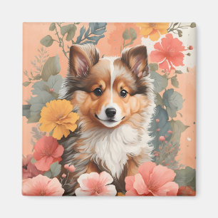 Cute Baby Animals Cute Shetland Sheepdog Puppy Magnet
