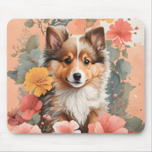 Cute Baby Animals Cute Shetland Sheepdog Puppy Mouse Pad