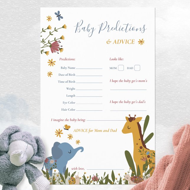Cute Baby Animals Floral Baby Predictions Game (Cute Animals Floral Predictions and Advice Game ©Susanne Sachers - Sunny Mind Design 🌞)