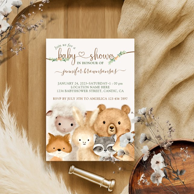 Cute Baby Animals Invitation (Creator Uploaded)