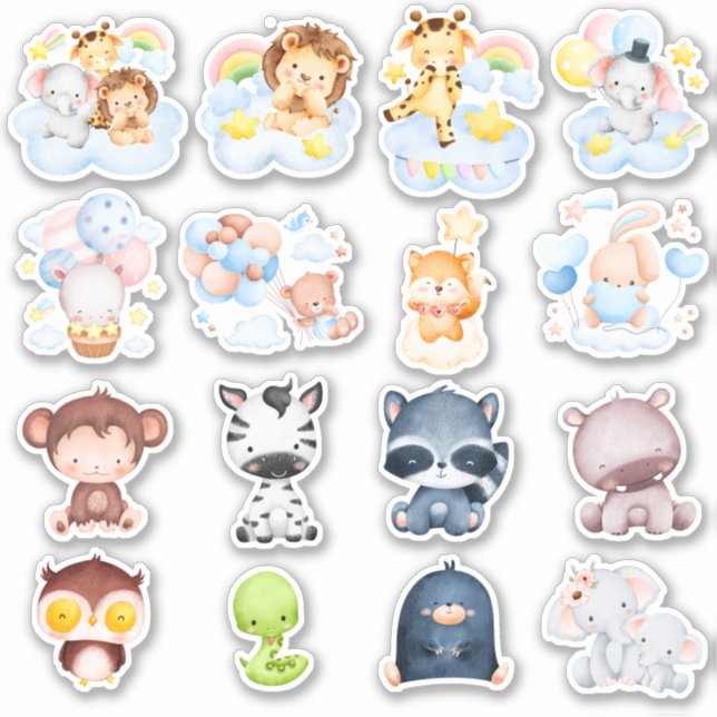 Cute Baby Animals Sticker Pack #006 (Front)