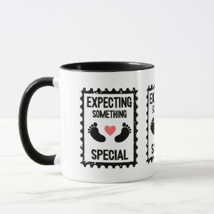 Cute baby announcement word art mug